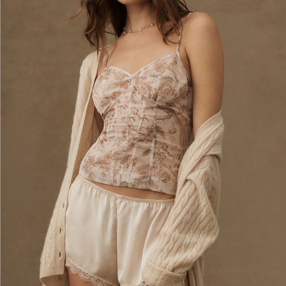 Pilcro Sheer Corset Top - Medium - Picture 1 of 6
